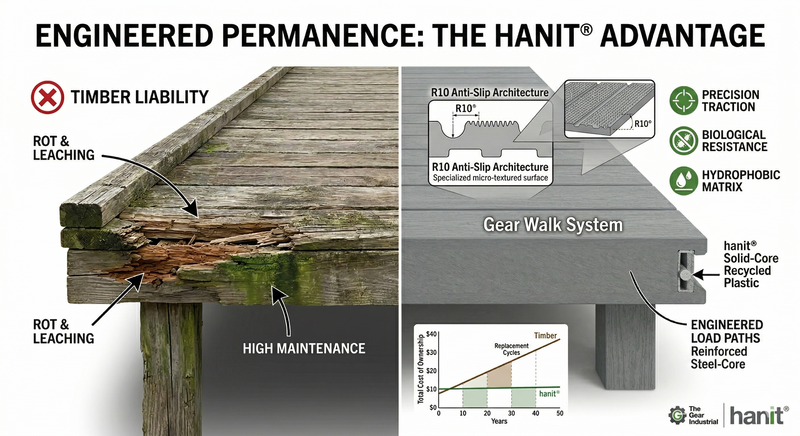The 50-Year Infrastructure Shift: Why hanit® is Replacing Timber in Marine Wetland Environments